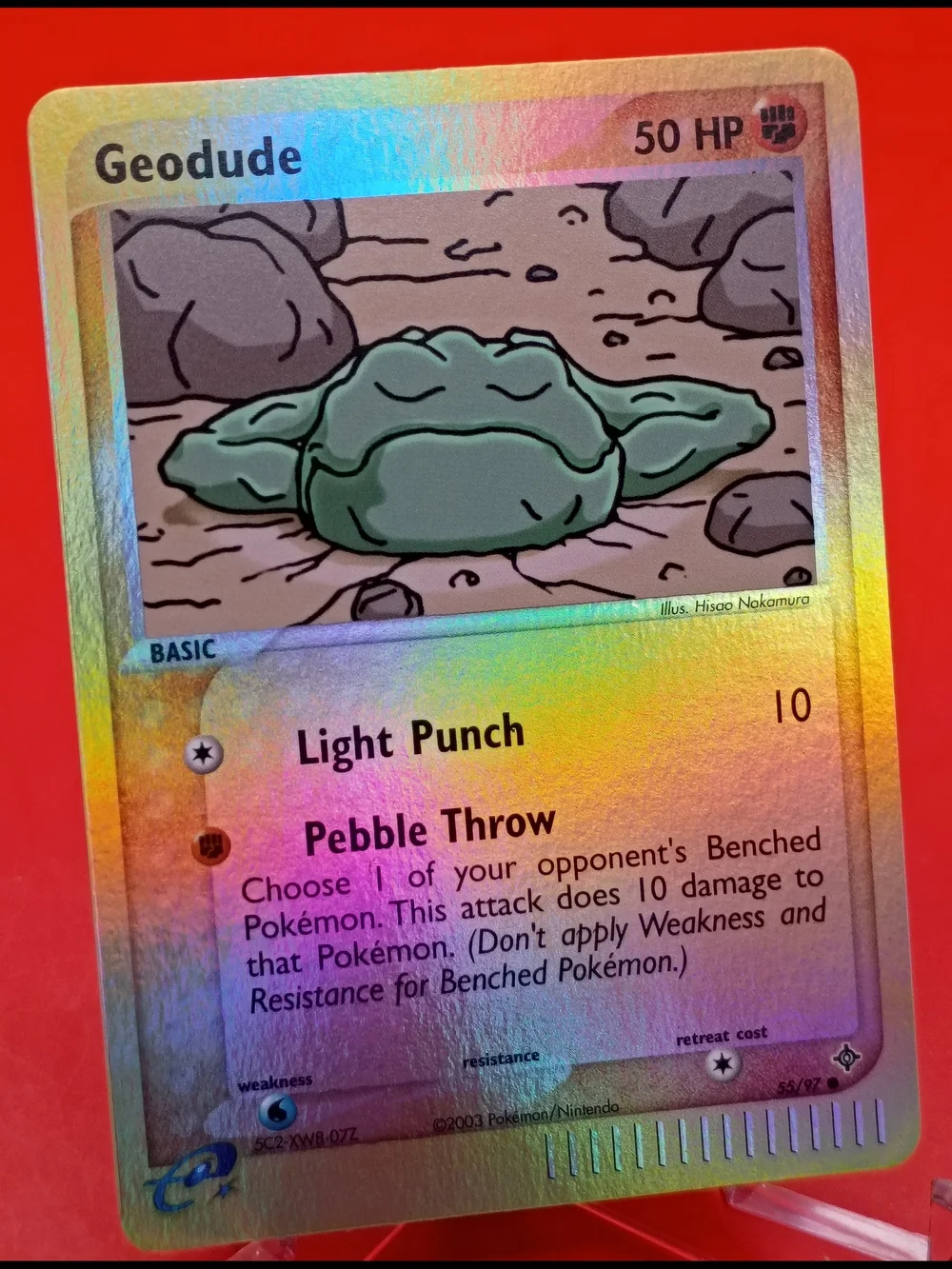Geodude 55/97 EX Dragon e-Reader Series Reverse Holo Near Mint Pokémon TCG